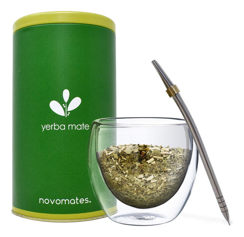 Novomates Juego De Taza Y Bombilla Mate Para Te Mate, Taza D