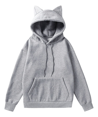 Sudadera Con Capucha Con Orejas De Gato A La Moda Para Mujer