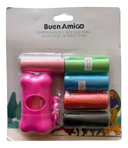 Bolsas Para Desechos De Mascotas 6 Rollos + Dispensador