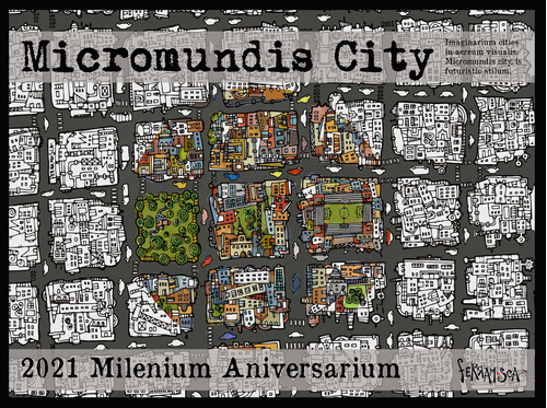 Lámina Ilustrada  Micromundis City    42 Cm X 29,7 Cm