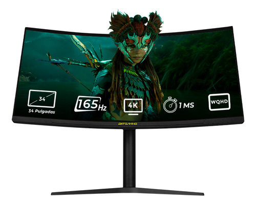 Monitor Gamer Curvo 34 Dxt Gaming Immersion Uwqhd 165hz Rgb