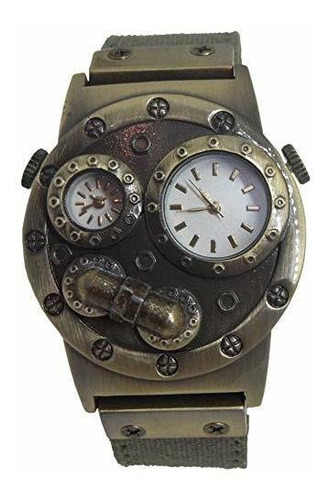 Reloj De Viaje Steampunk Antiqua Tiempo De Viaje De Doble Ve