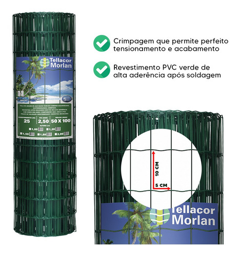 Imagem 2 de 4 de Tela Sold.pvc 25x1,50m 2,50mm Morlan