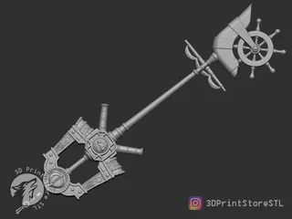 Pirates Key Blade From Kingdom Hearts Fan Ar- Arte Plastico