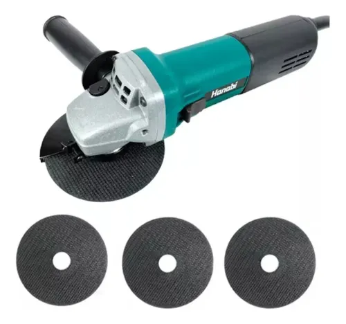 Esmerilhadeira Lixadeira Angular 880w 115mm Hanabi Cor Azul-petró...