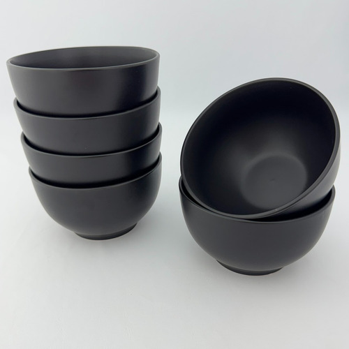 Kit 06 Bowl Tigela Cumbuca Cerâmica Fosco 670ml Lyor Cronus