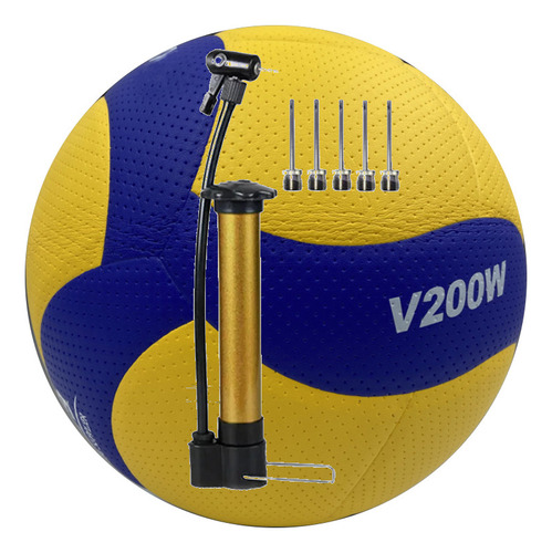 Balón Voleibol V200w Mikasa + Minibomba Y Válvulas 