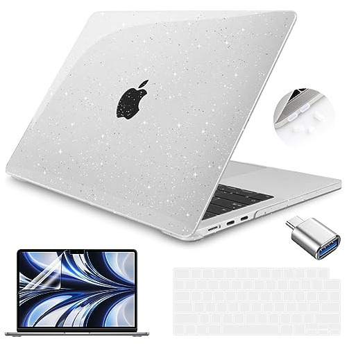 Teryeefi Para Macbook Air 13.6 Pulgadas Caso Con M2 Chip 202