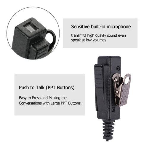 Compatível Com Fones De Ouvido Baofeng Uv-5r Bf-8hp Uv-82