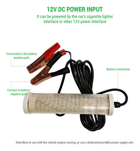 Luz De Pesca Sumergible Led De 12 V, Buscador De Peces Subac
