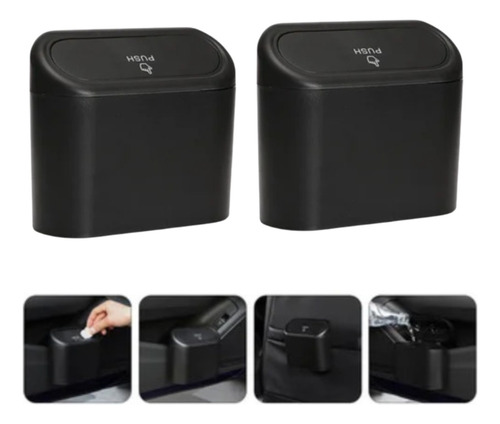 Kit 2 Lixeiras Automotiva Carro Lixo Porta Treco Objeto Água