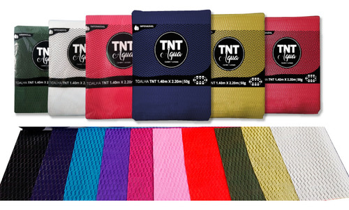 Kit Toalha Tnt Retangular Aqua Festa 1,4m X 2,2m - 3 Peças Cor Azul Geométrico