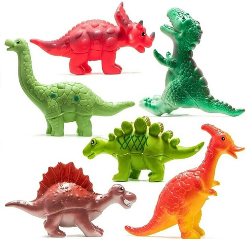 Imagen 2 de 5 de Set 6 Dinosaurios Grandes Colección Babydinos Original