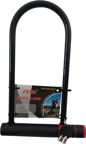 Imagen 1 de 2 de Linga Traba U 230x130mm C/llave Antirrobo Bici. Gravedad X