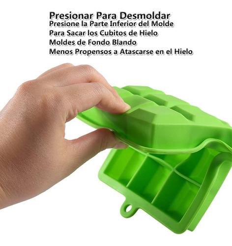 Moldes For Cubitos De Hielo: Paquete De 3 Bandejas De