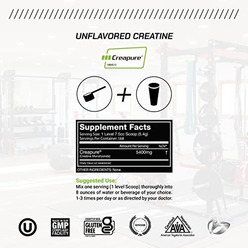 Imagen 4 de 5 de Creatina Polvo De Monohidrato De Creapure De Muscle Feast