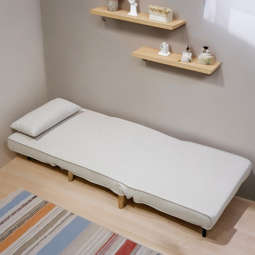 Sofá Cama Individual Sillon Reclinable Comodo Moderno Lino