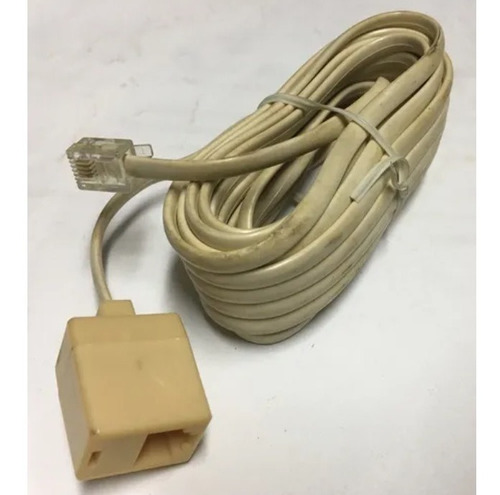 Cable Telefono Beige 4.5m Conector Rj11 Macho Hembra Extenci