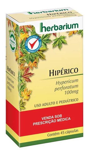 Hipérico 100mg 45 Cápsulas Herbarium