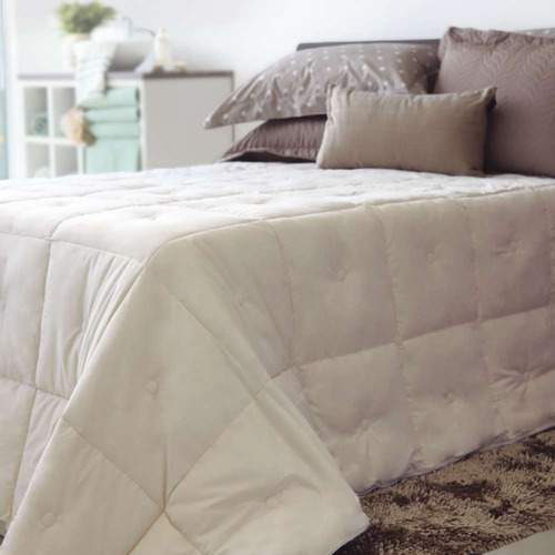 Edredom Diamond Toque De Plumas Solteiro 1,60x2,20 - Appel Cor Branco