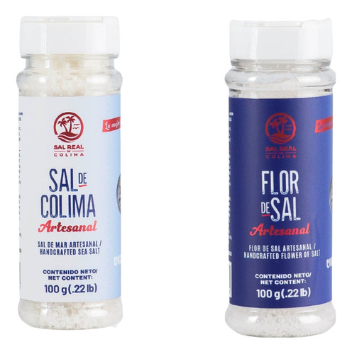 Salero Sal100gr Sal Real De Colima Y Salero Flor De Sal100gr