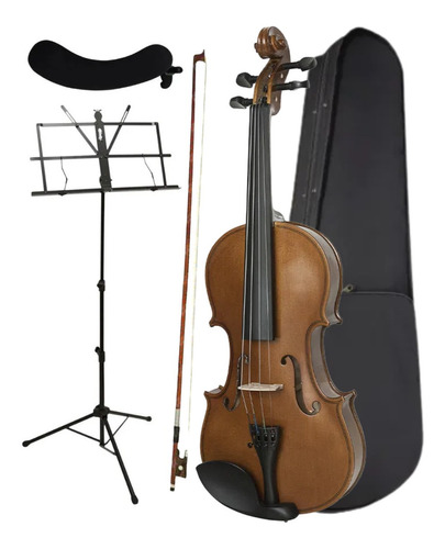 Kit Violino 3/4 Completo Espaleira Estante Ajustado Luthier