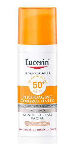 Protector Solar Eucerin Sun Creme C/color Cc Fps50 Tm X50ml