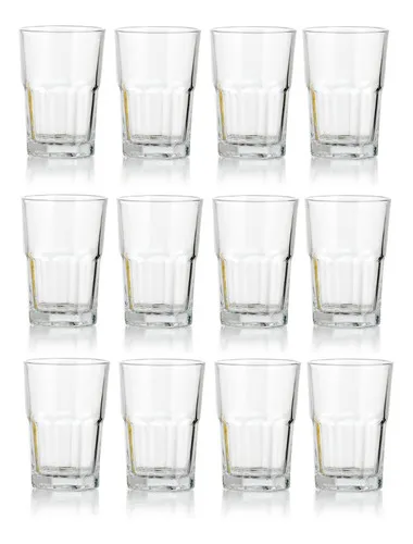 Juego de Vasos de Vidrio Libbey Pedrada con 16 pzas