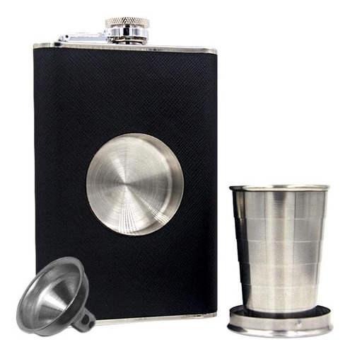 Cnflask Petaca De Acero Inoxidable De 8 Oz Con Vaso Plegable