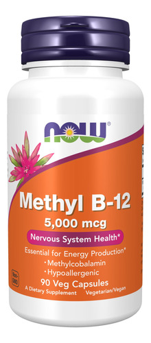 Methyl B-12 5000mcg 90 Cápsulas Vegetales Now