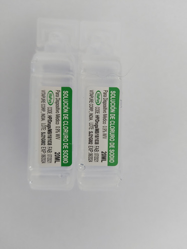 Pack 30x Ampollas De Suero Fisiológico 0.9% 20 Ml 