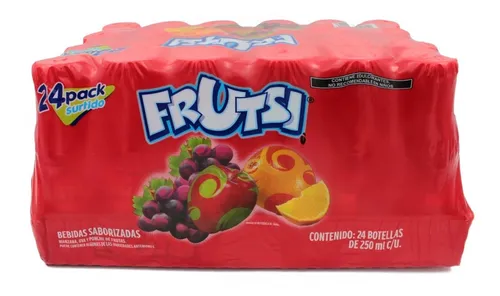 24 Pack Frutsi Con Jugo Vitaminas Sabores Surtidos De 250 Ml