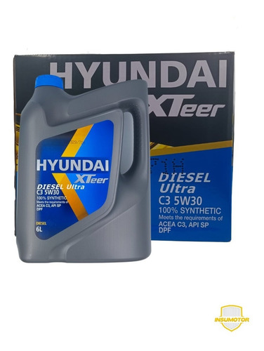 Imagen 2 de 3 de Aceite 5w30 Hyundai Xteer Diesel Ultra C3 Dpf Sn 6 Lt. X 3