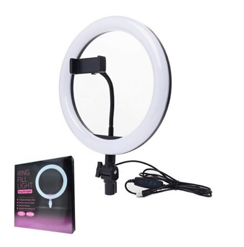 Aro De Luz Led 26cm + Soporte Para Celular + Trípode 2.10 M