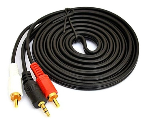 Imagen 3 de 3 de Cable Audio 2 A 1 Rca/ Plug 3.5mm De 1.5m Longitud