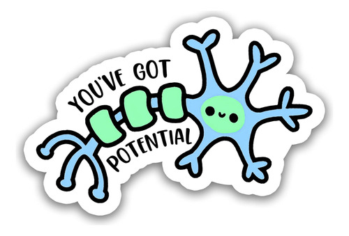 (3pcs)you've Got Potential Cute Neuron Sticker For Phon...