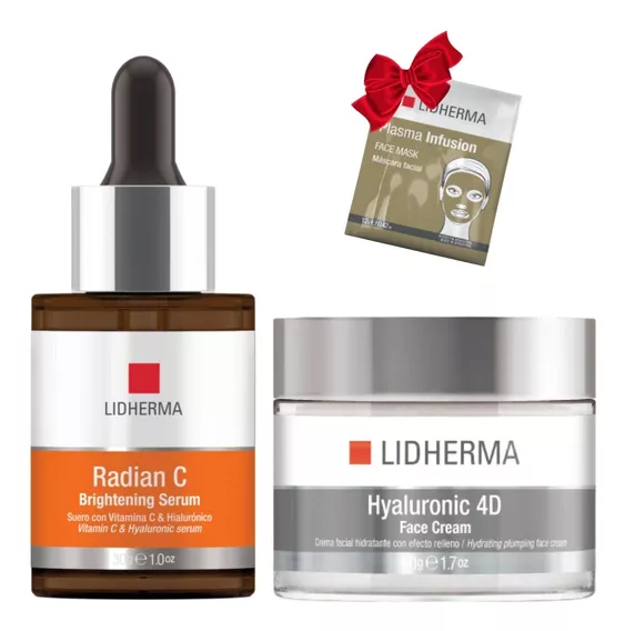 Kit X2 Hyaluronic 4d Face Cream + Radian C Serum Lidherma