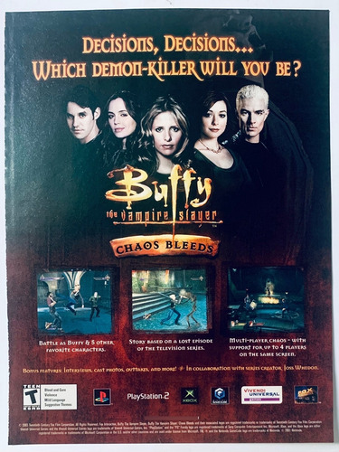 Anuncio Vintage Original Buffy The Vampire Slayer: Chaos