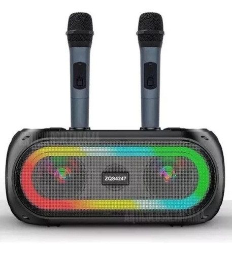 Parlante Portátil Bluetooth 16w  2 Micrófonos Inalámbricos