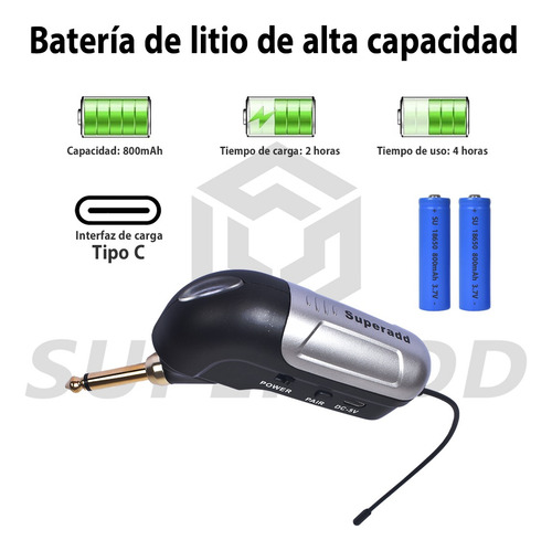 Micrófono Profesional Superadd Kx823 Para Acordeón Negro