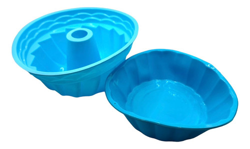 Set X2 Flanera + Tartera Silicona Molde Flan Horno Microonda