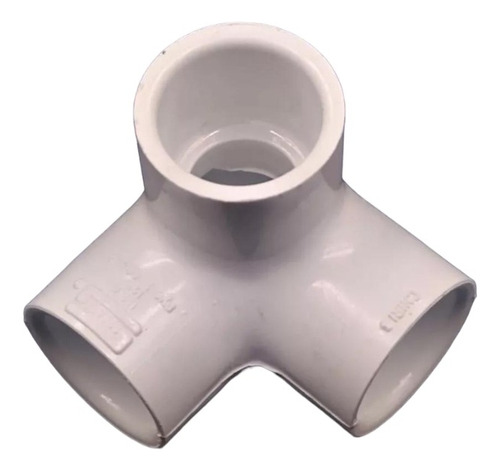 Codo De 3 Vias De 1/2 X 1/2 X 1/2 Blanco Pvc, Dura (3pz)