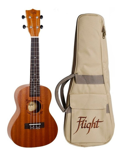 Flight Nuc310 Ukulele Concierto Acustico Sapele Funda Ligera Color Marrón