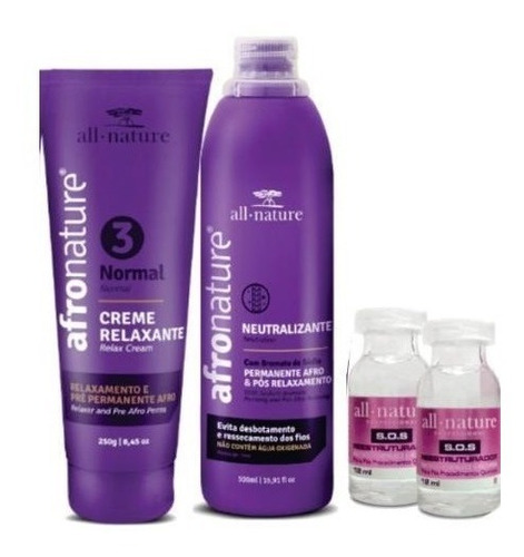 Kit Relaxamento Afro Nature / All Nature