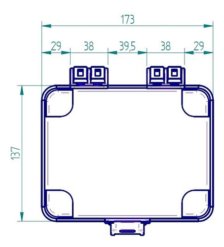Quadro Plástico Pvc Elétrico 28x18x17 Tampa Transparente