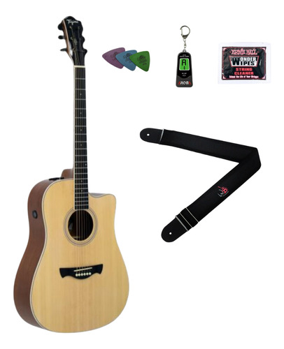 Violão Elétrico Tagima Solid Spruce Sunset Ntop + Acessórios