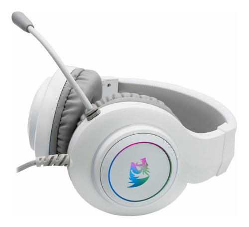 Imagen 4 de 5 de Audífono Gamer Redragon Hylas White H260 Rgb Usb Blanco