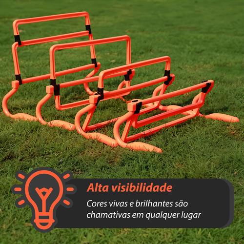 Kit Barreira C/ 4 Obstáculos 4 Alturas Ajustáveis Agilidade