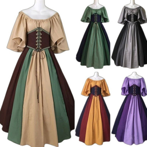 European And American Medieval Retro Feminine Dress .