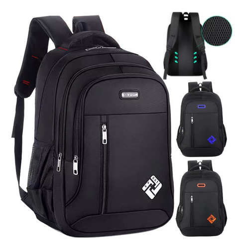 Mochila Escolar Casual Para Computadora Portátil Con Carga U